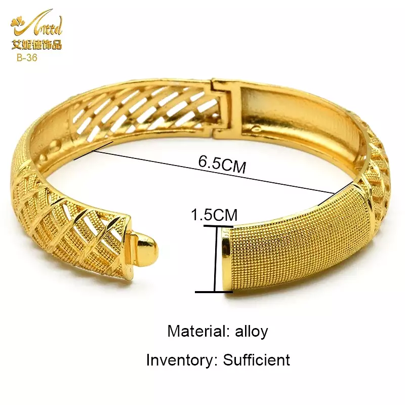 1pc Gold Color Bracelet Bangle For Women