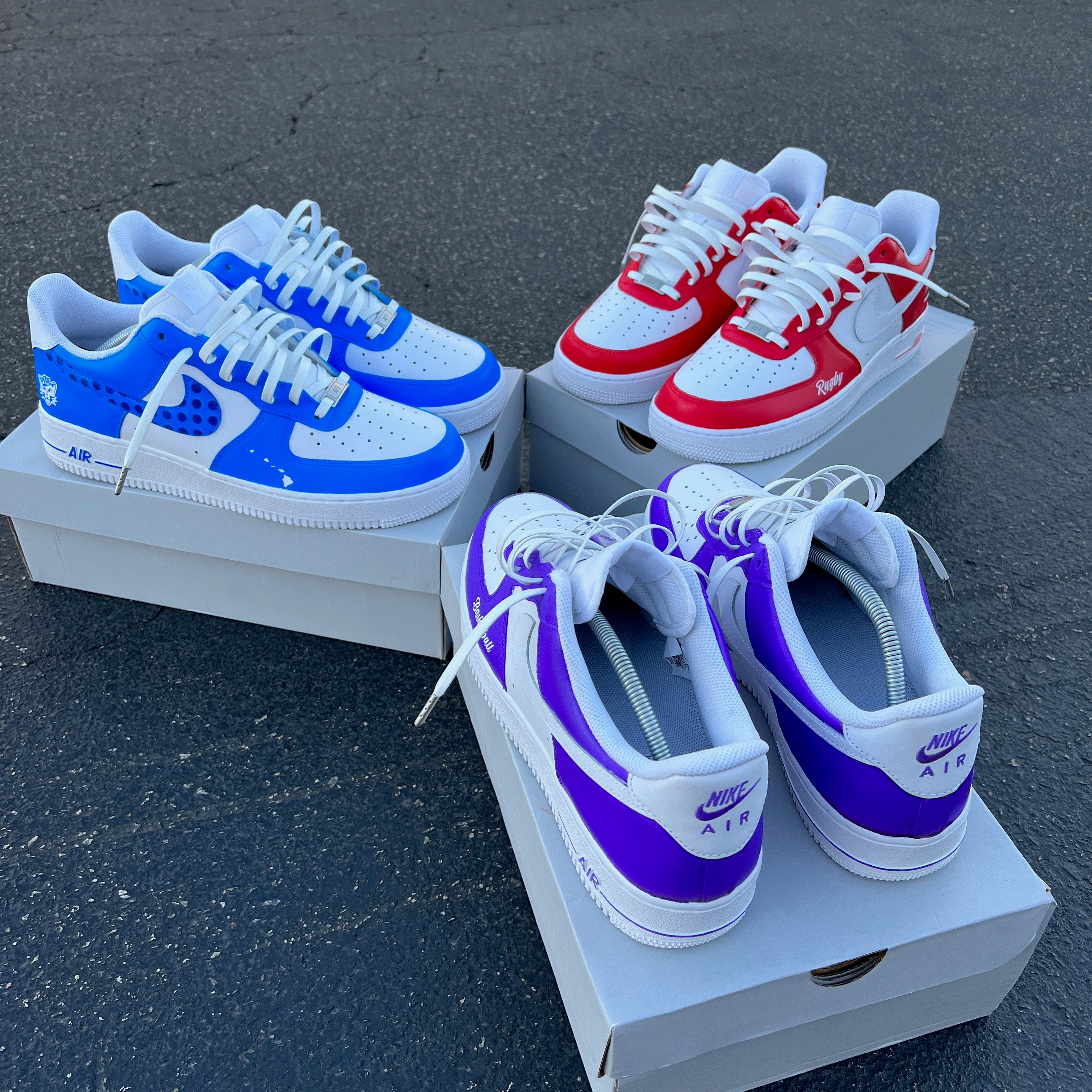 3 Pairs White Nike af1 lows - 11.5 mens - custom order - invoice 2 of 2