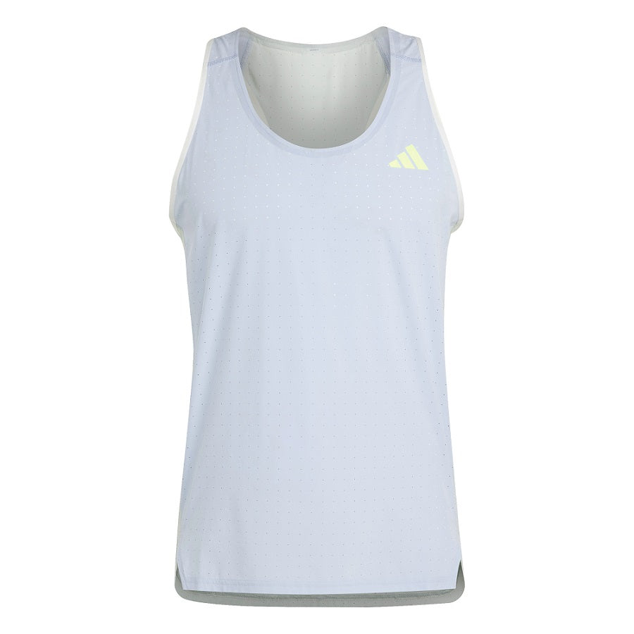 Adidas camiseta tirantes Adizero Singlet Celeste Verde