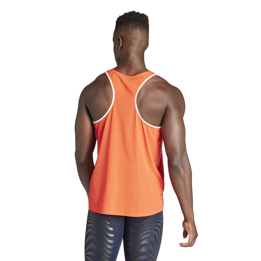 Adidas camiseta tirantes Adizero Singlet Coral