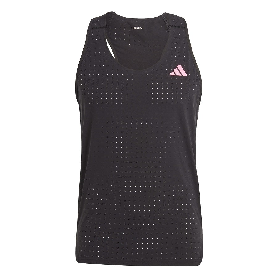 Adidas camiseta tirantes Adizero Singlet Negro Fucsia