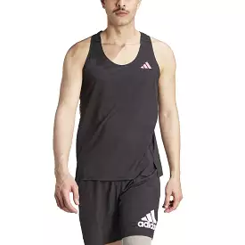 Adidas camiseta tirantes Adizero Singlet Negro Fucsia