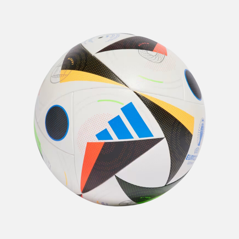 Adidas Euro 24 Competition Football Ball - White/Black/Glow Blue