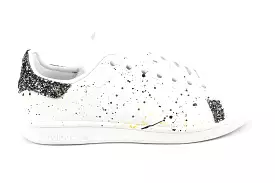 Adidas Stan Smith Black Silver Glitter & Vernice