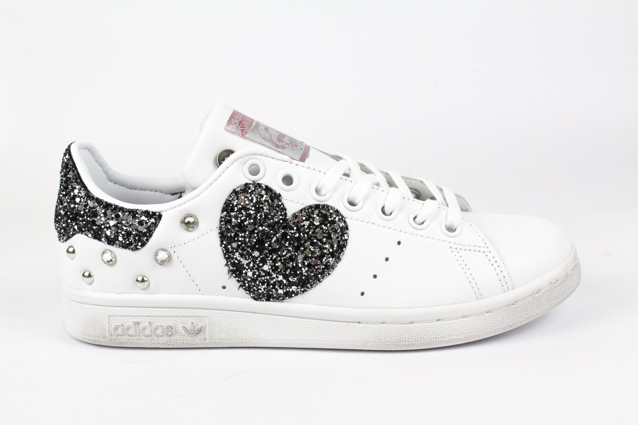 Adidas Stan Smith Cuore Glitter Black Silver & Strass