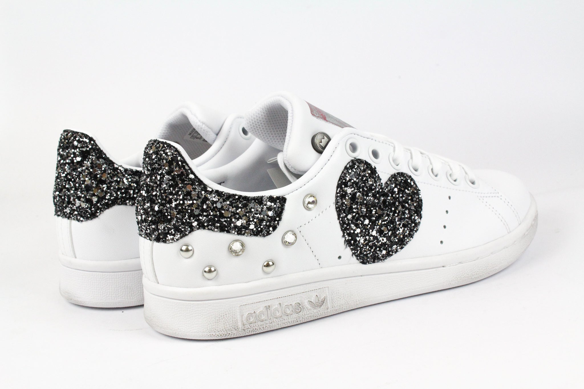 Adidas Stan Smith Cuore Glitter Black Silver & Strass