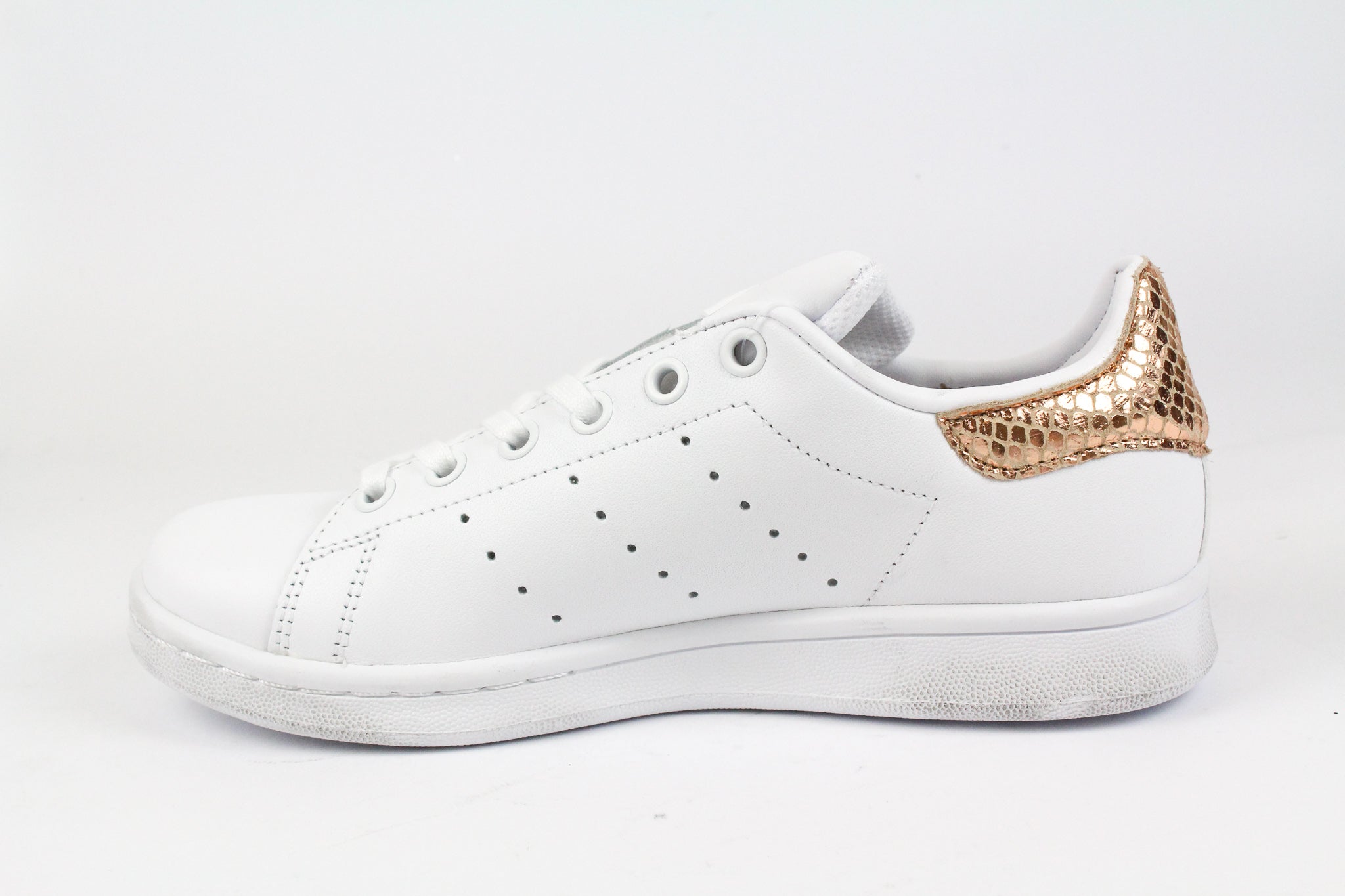 Adidas Stan Smith Cuore Glitter Silver Strass & Pitone Laminato