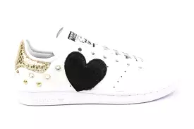 Adidas Stan Smith Cuore Nero & Pitone Gold