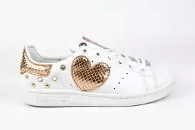 Adidas Stan Smith Cuore Pitone Rosa Laminato & Strass