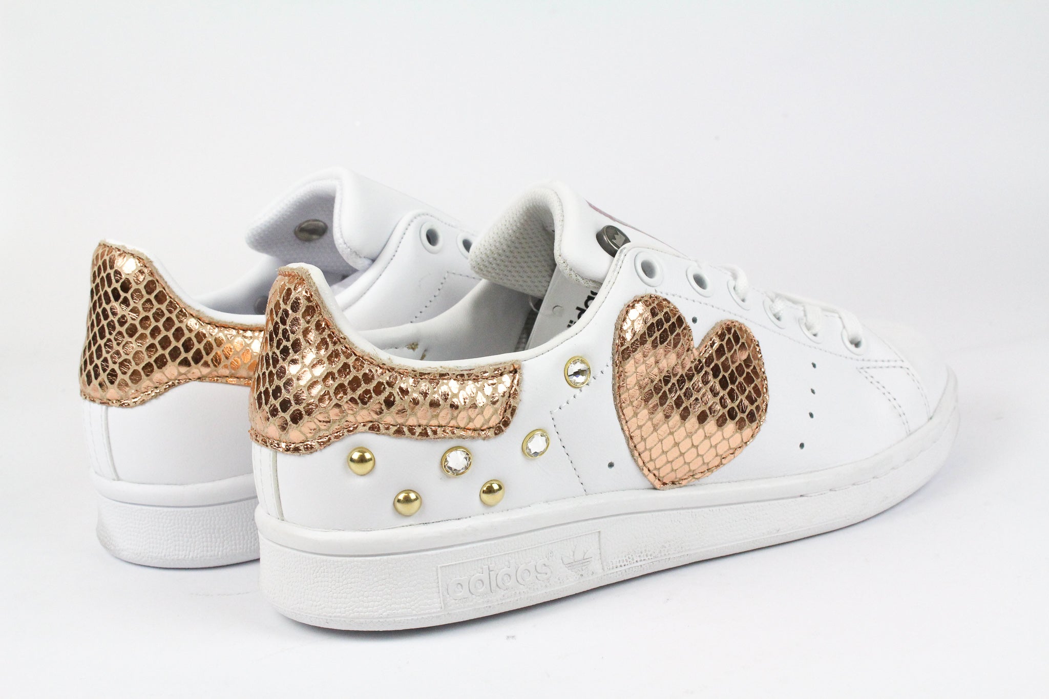 Adidas Stan Smith Cuore Pitone Rosa Laminato & Strass