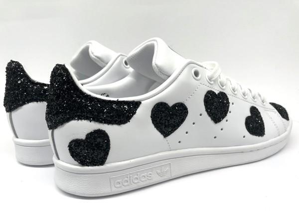 Adidas Stan Smith Cuori Black Glitter