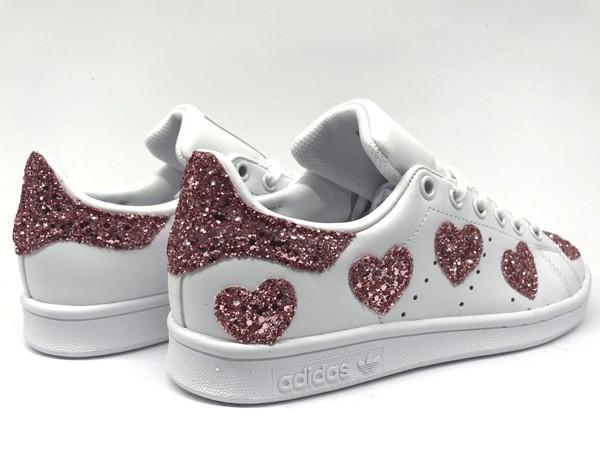 Adidas Stan Smith Cuori Pink Glitter