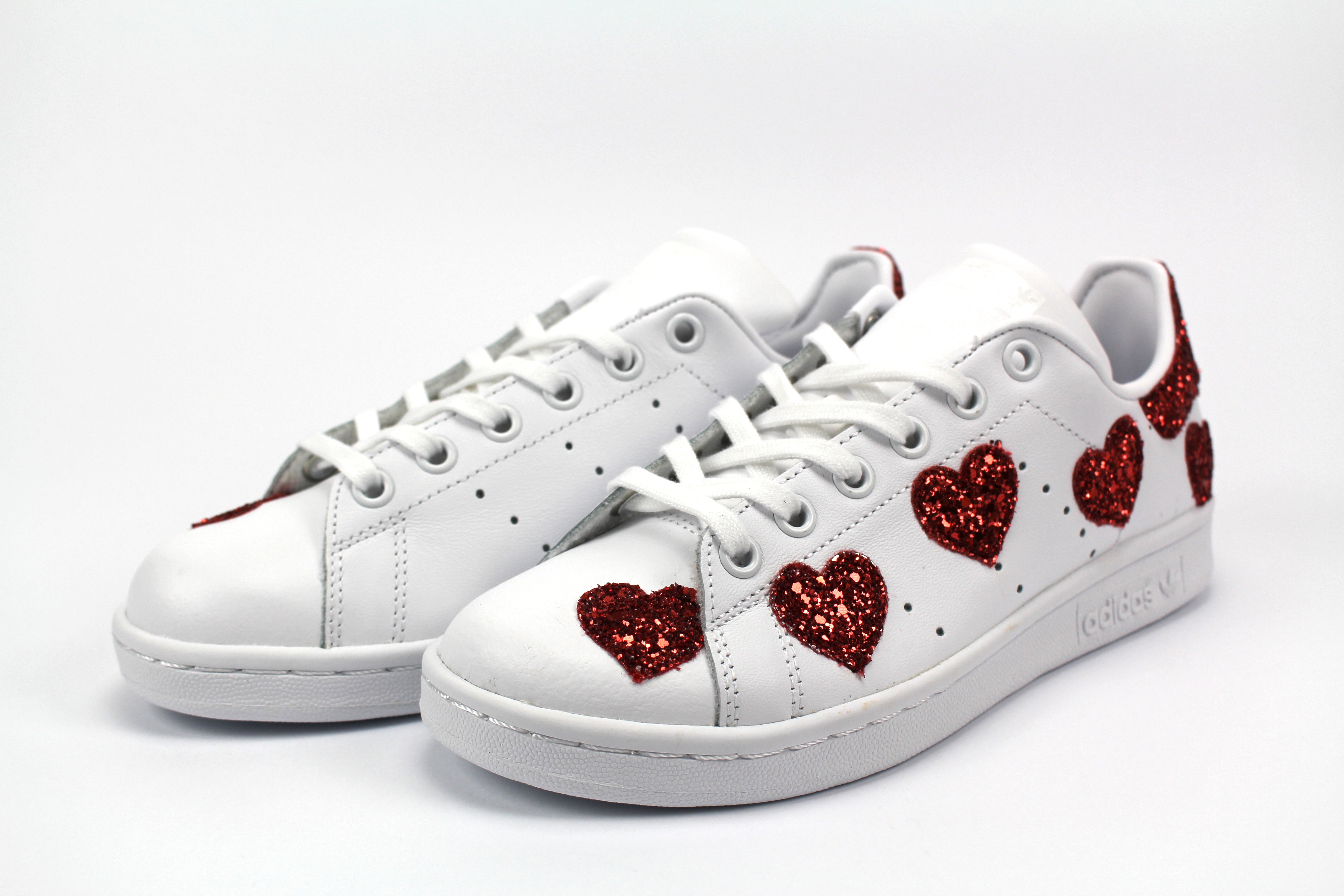 Adidas Stan Smith Cuori Red Glitter