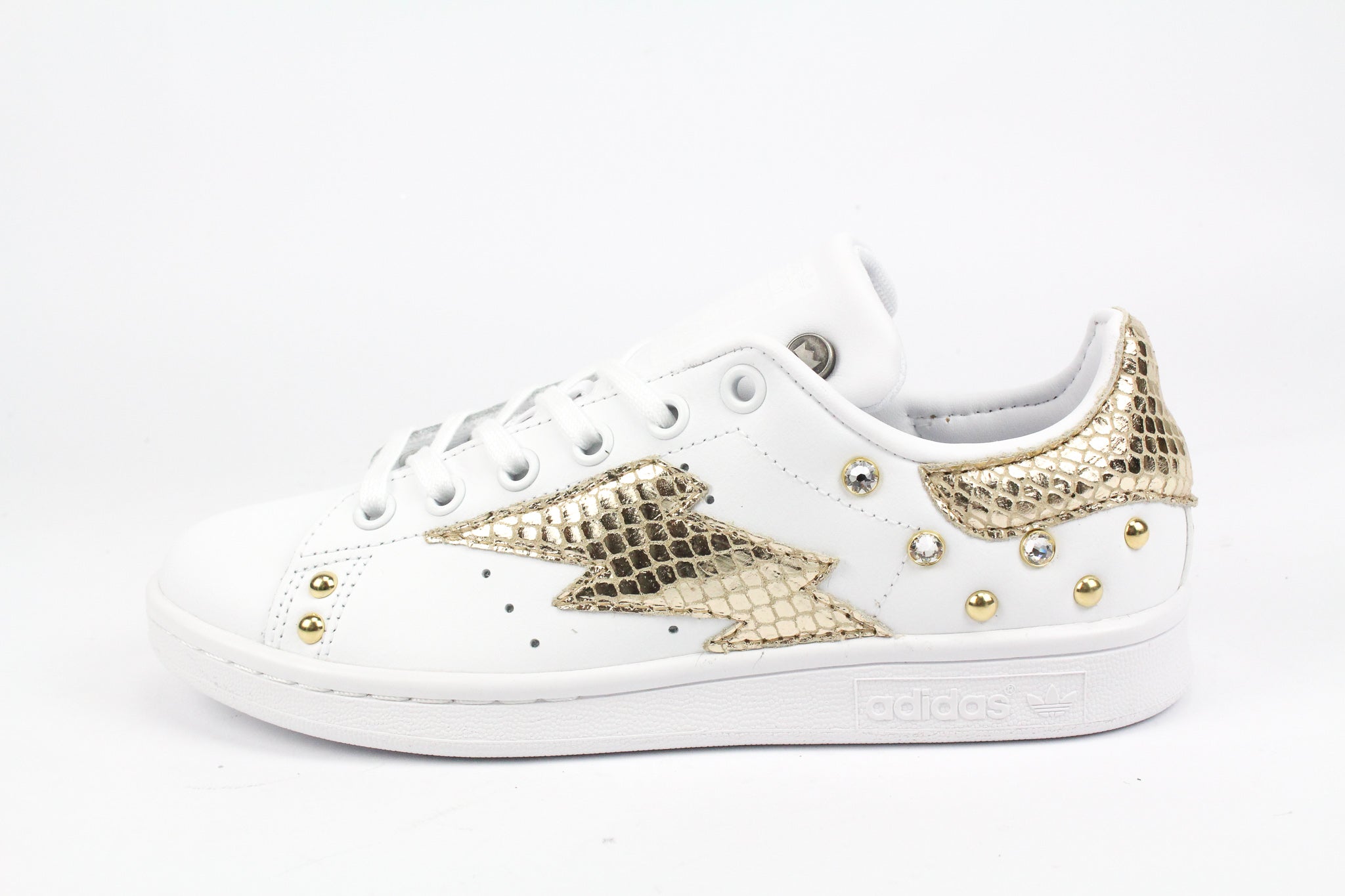 Adidas Stan Smith Fulmine Pitone Laminato Gold & Strass