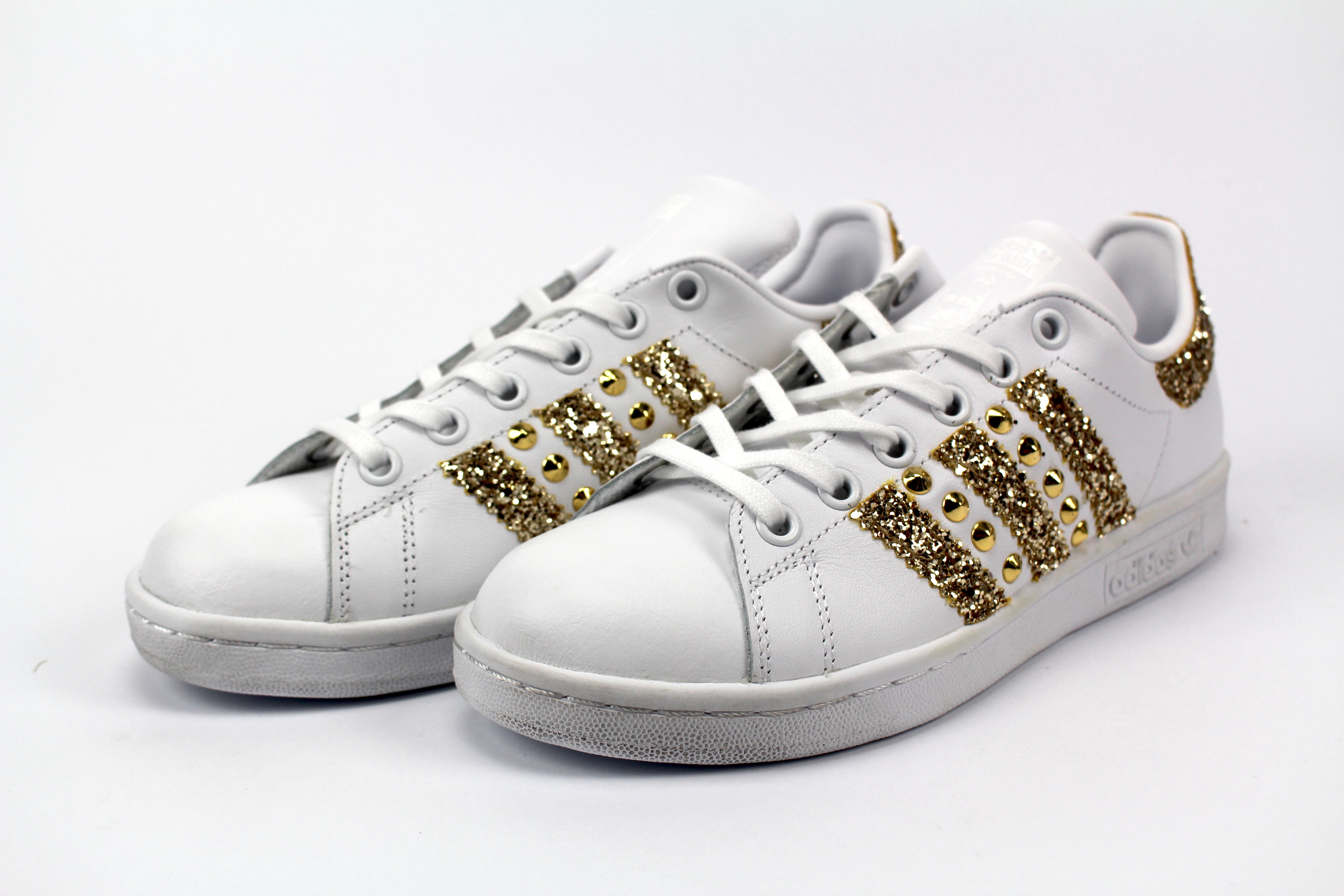 Adidas Stan Smith Gold Glitter & Borchie