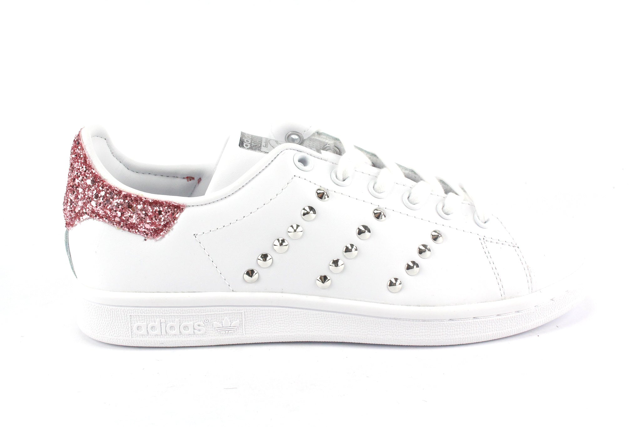 Adidas Stan Smith J Pink Glitter & Borchie