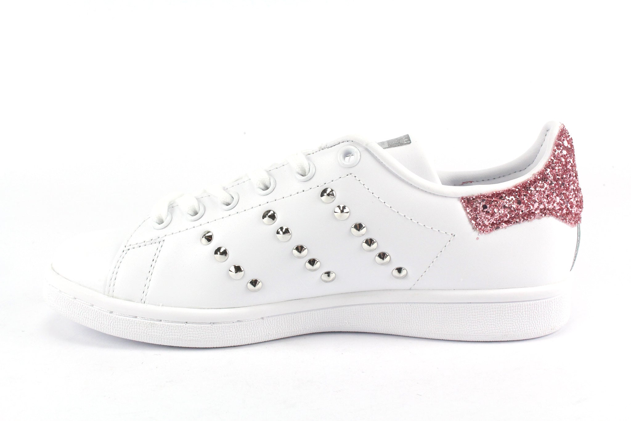 Adidas Stan Smith J Pink Glitter & Borchie