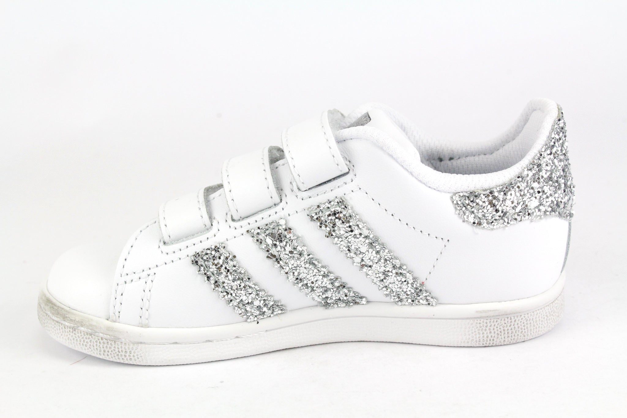 Adidas Stan Smith J Silver Glitter