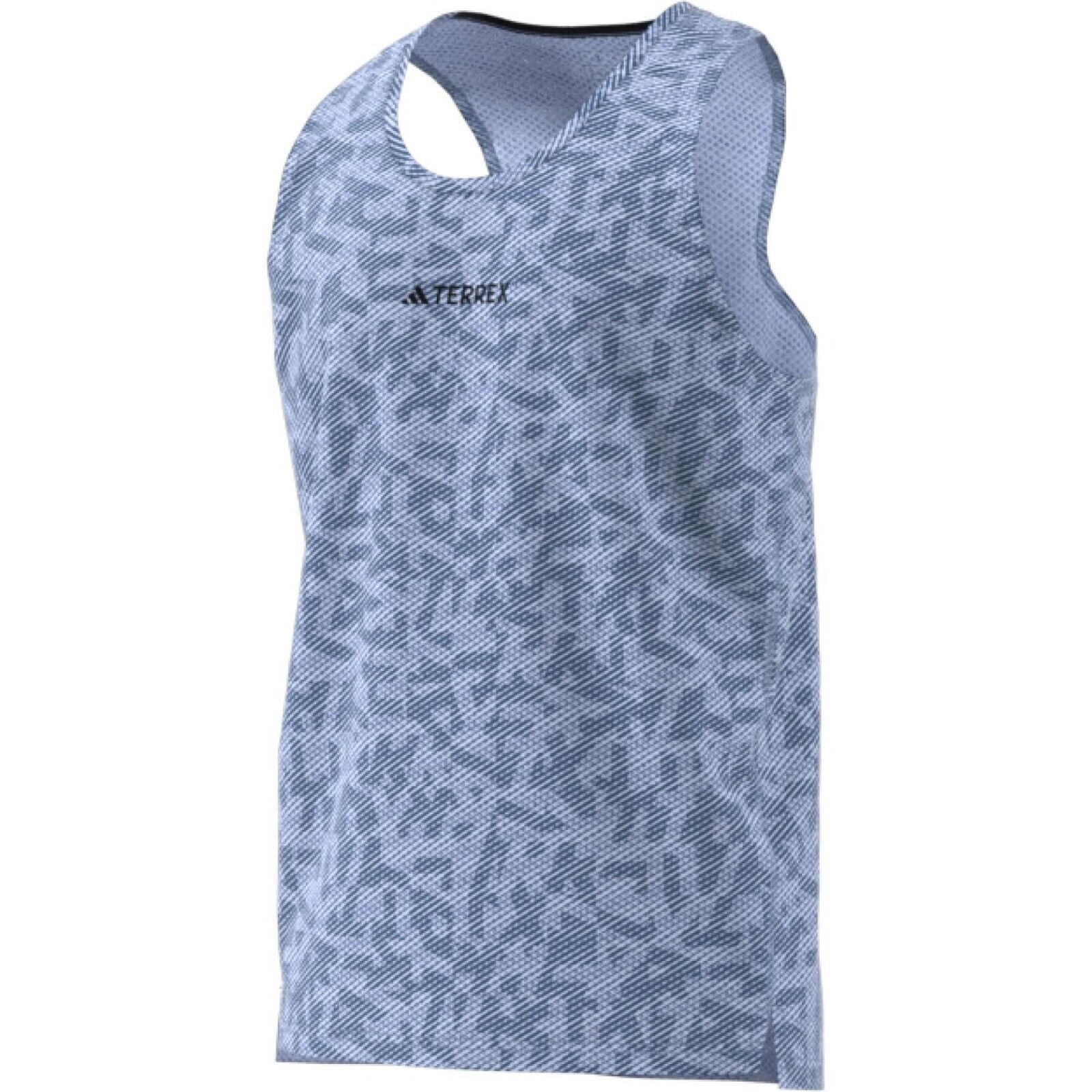 adidas Terrex Agravic Trail Running Vest Mens Tank Top Blue