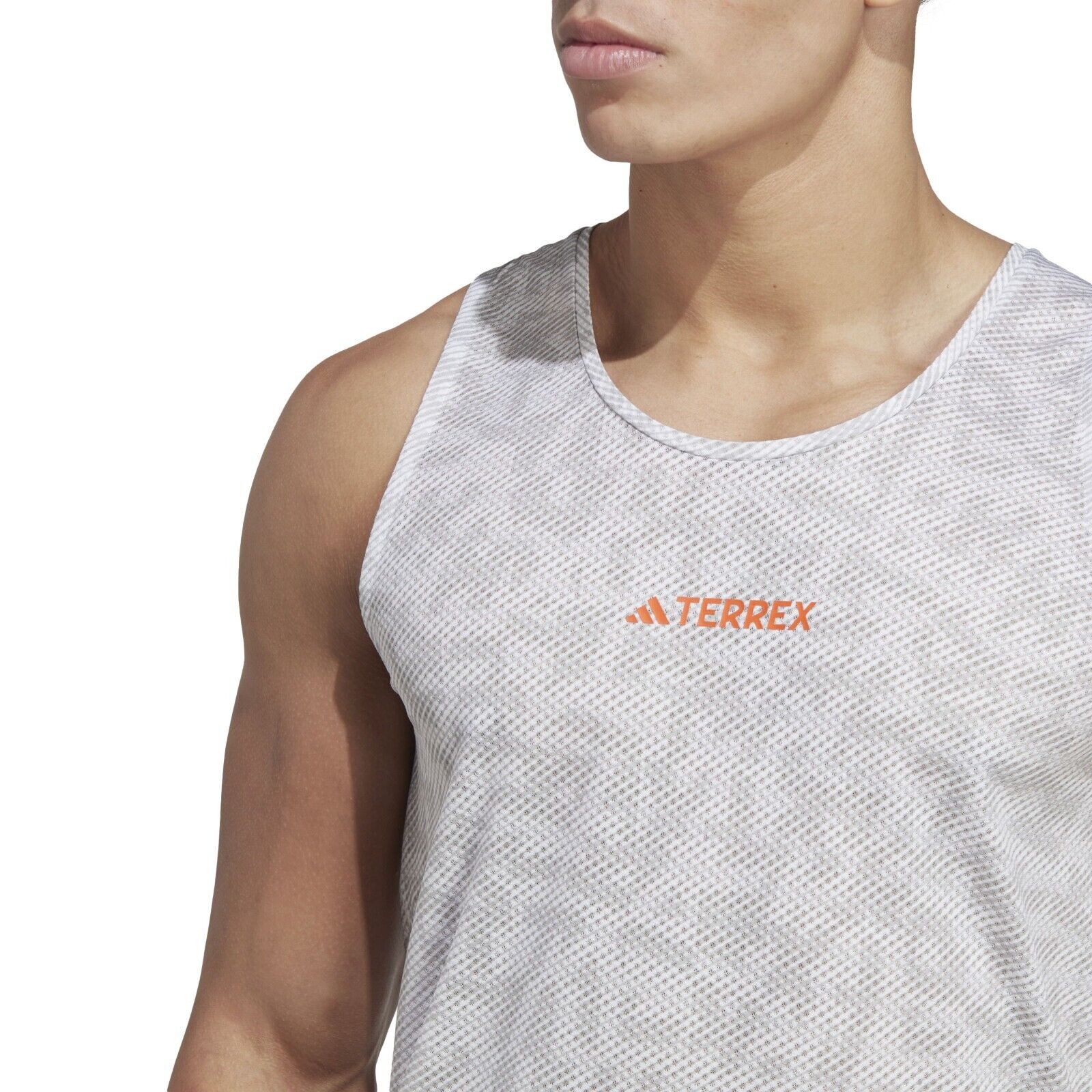 adidas Terrex Agravic Trail Running Vest Mens Tank Top White Breathable