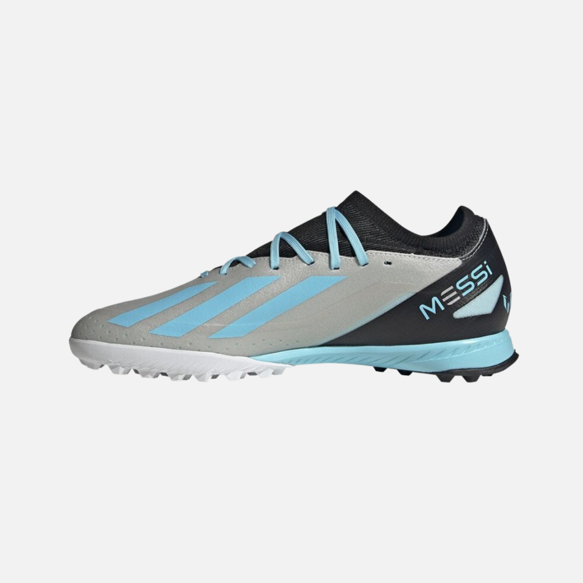 Adidas  X Crazyfast Messi.3 Turf Football Studs -Silver Metallic/Bliss Blue/Core Black