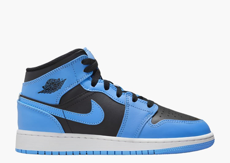 Air Jordan 1 Mid 'University Blue/Black' GS