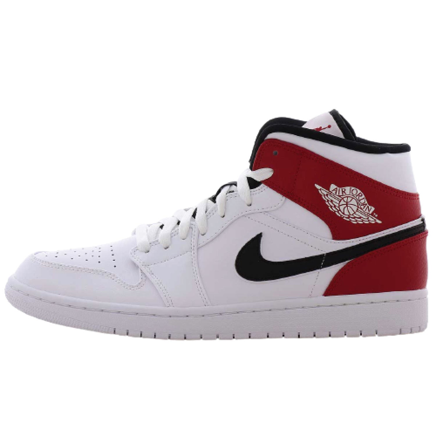 Air Jordan 1 Mid White Black Gym Red