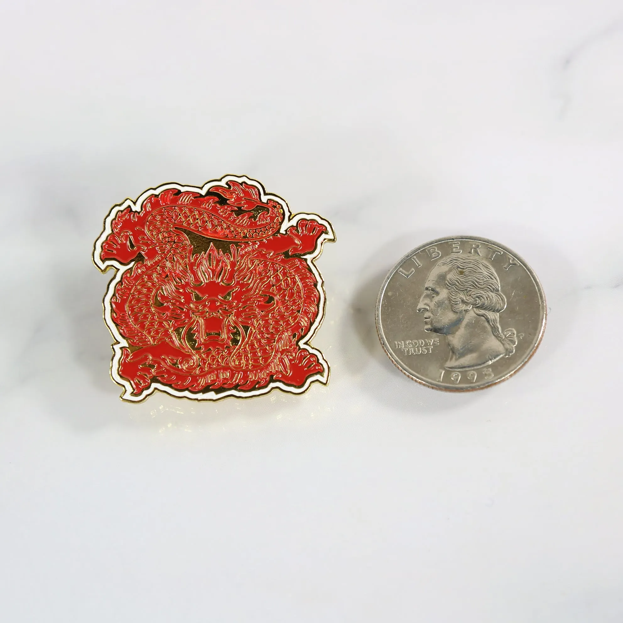 Asian Heritage Dragon Fitted Cap Pin | Enamel Pin for Side Patch Fitted Hat