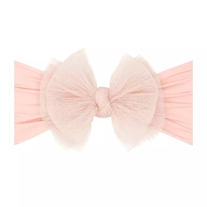 Baby Bling Tulle FAB Headband - Pleated Rose Quartz