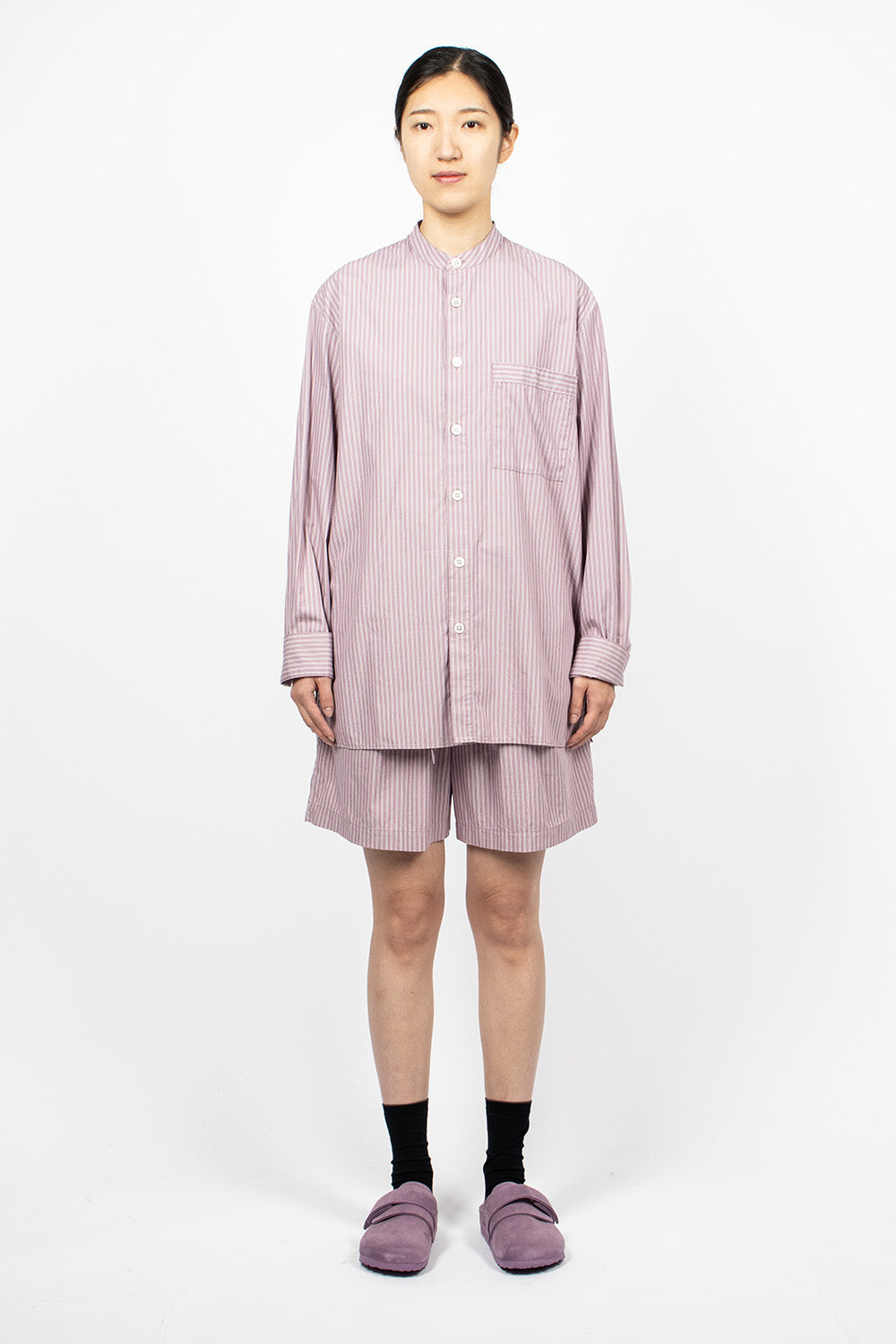 Birkenstock 1774 Pyjama Shirt Mauve Stripes