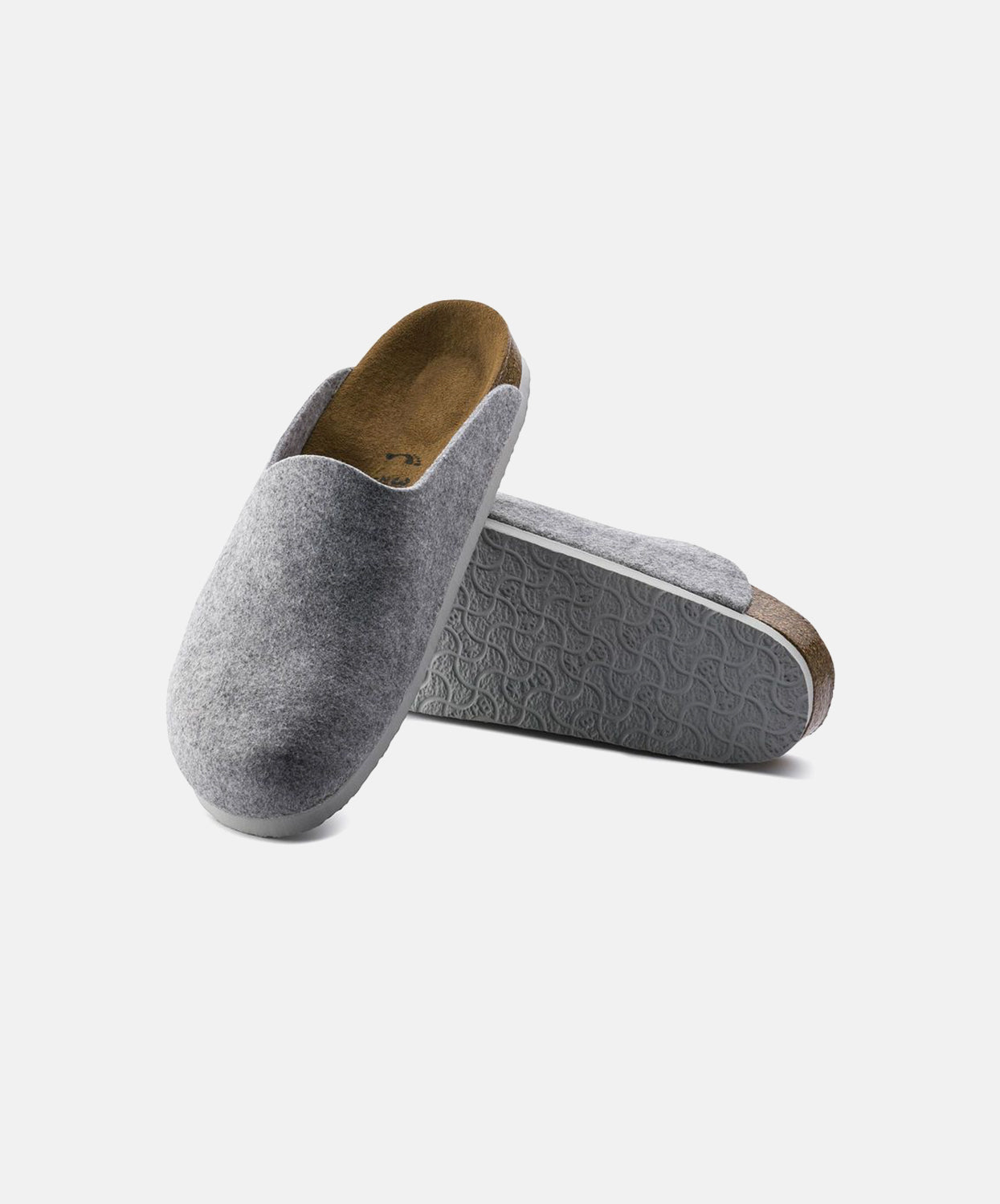 Birkenstock Amsterdam Felt Light Grey Clogs