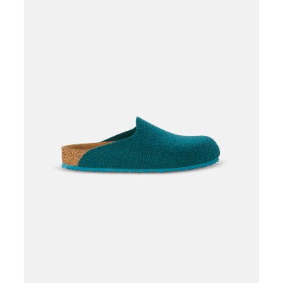 Birkenstock Amsterdam Wool Felt Petrol Clogs