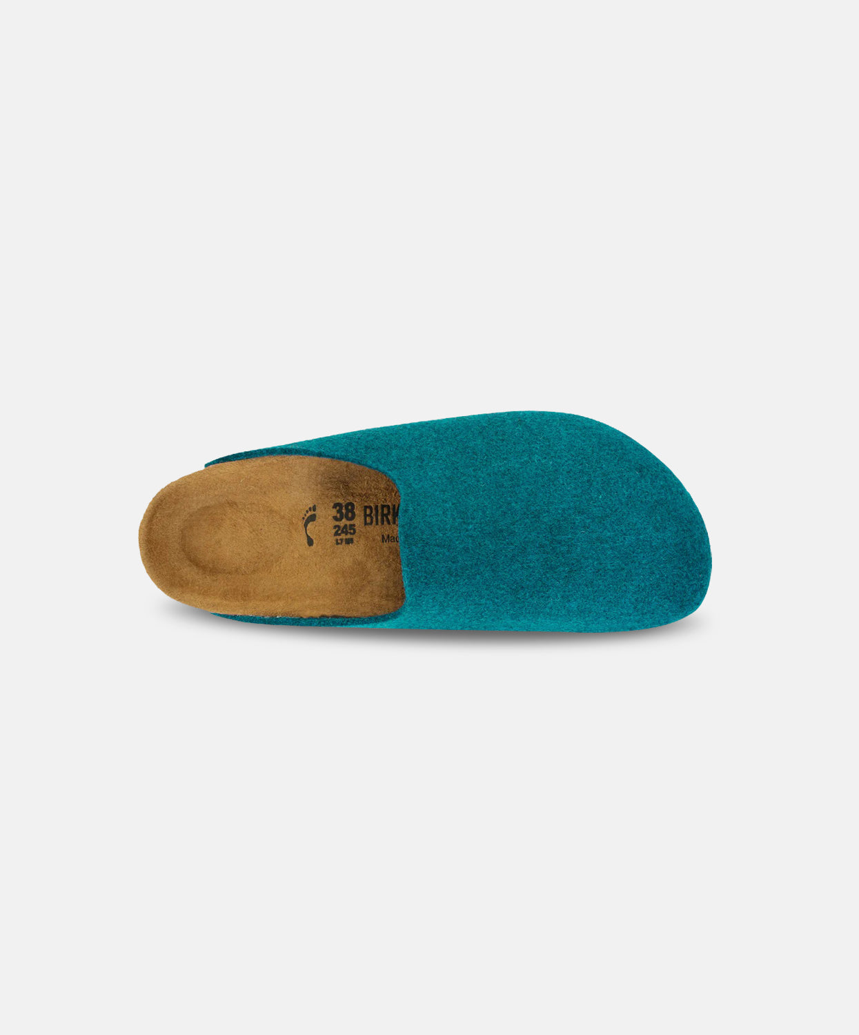 Birkenstock Amsterdam Wool Felt Petrol Clogs