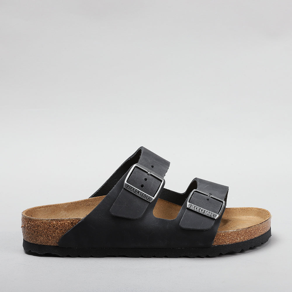 BIRKENSTOCK ARIZONA 552111 BLACK WAXY OILED LEATHER