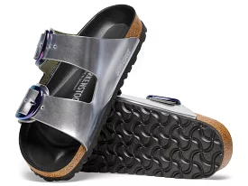 Birkenstock: Arizona Big Buckle Metallic Silver