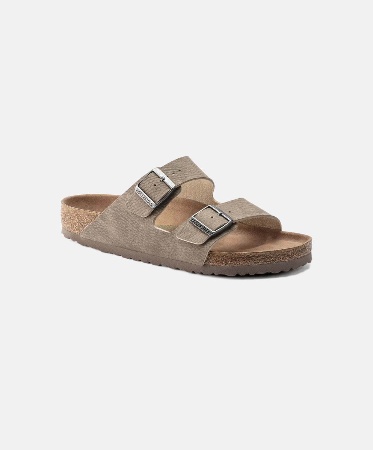 Birkenstock Arizona BirkiBuc Desert Dust Grey Taupe Vegan Sandals