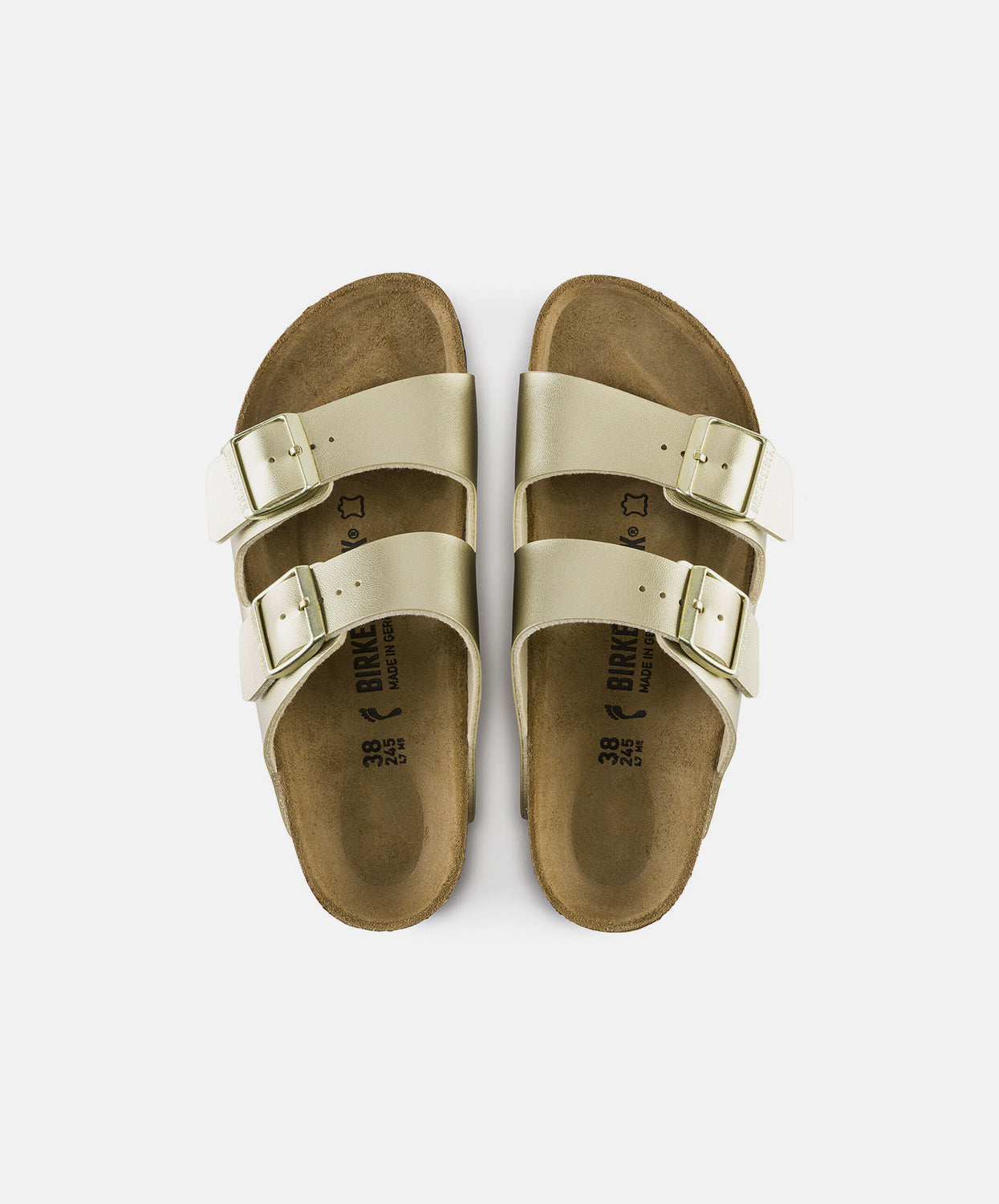 Birkenstock Arizona Birko-Flor Gold Sandals