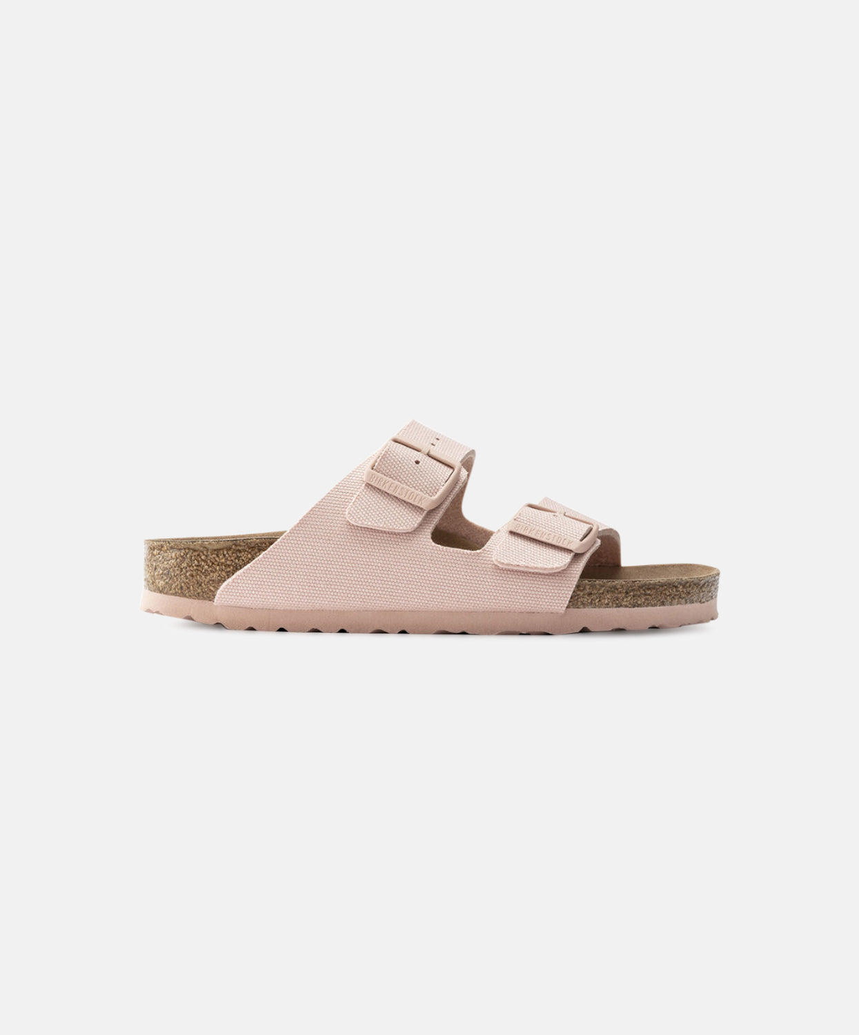 Birkenstock Arizona Rivet Logo Textile Canvas Soft Pink Vegan Sandals