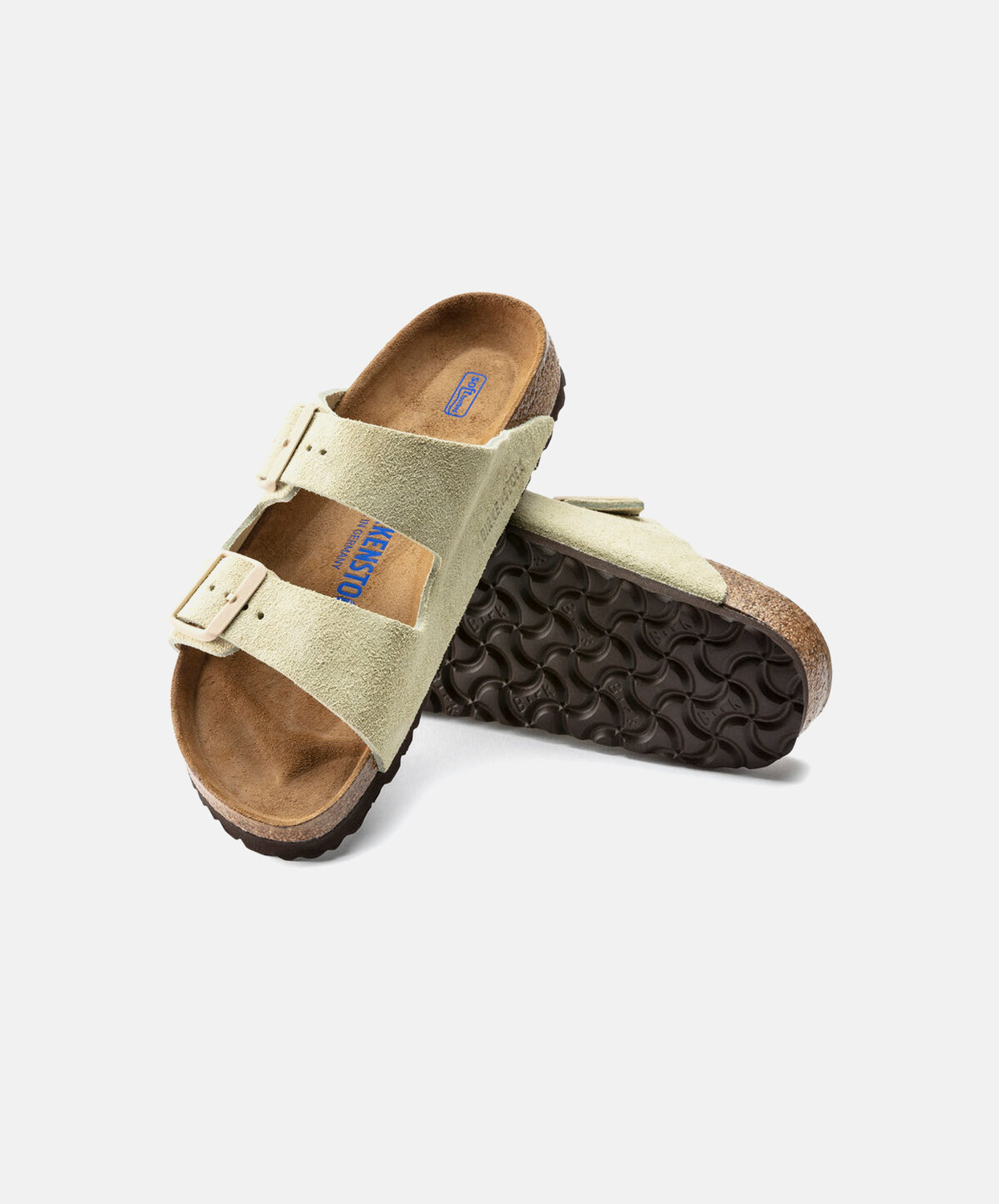 Birkenstock Arizona Suede Leather Almond Soft Footbed Sandals