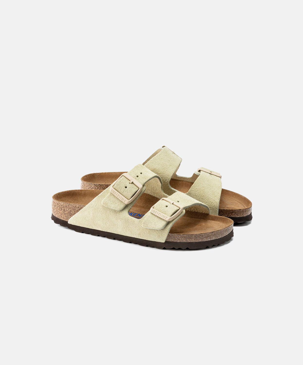 Birkenstock Arizona Suede Leather Almond Soft Footbed Sandals