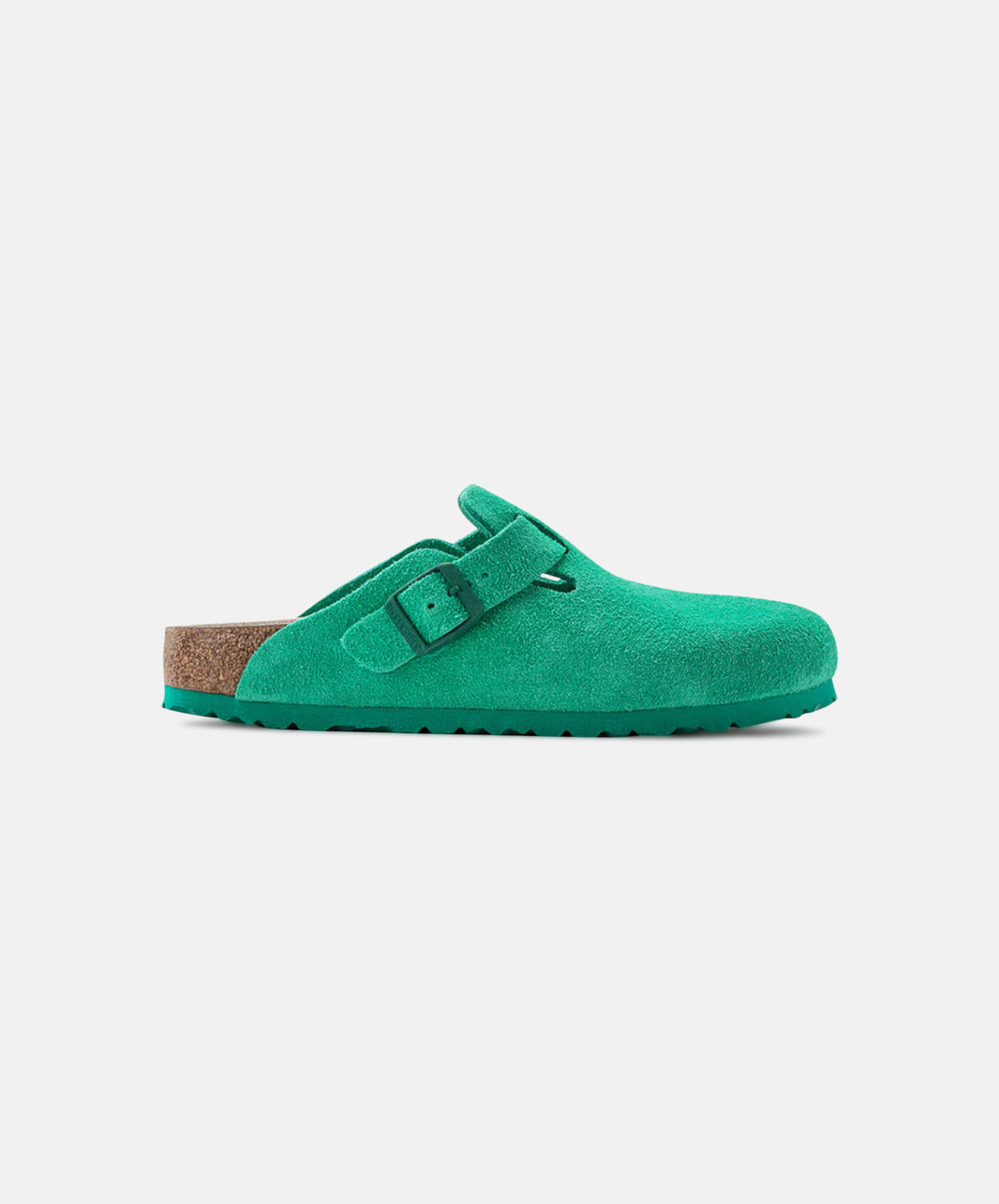 Birkenstock Boston Suede Leather Bold Green Clogs