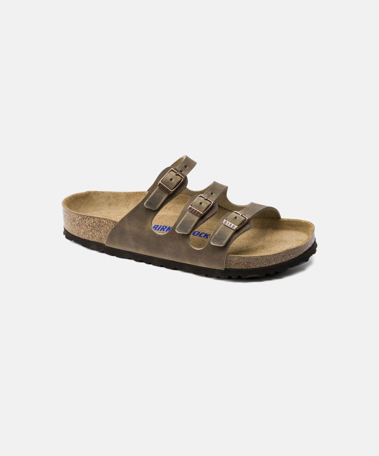 Birkenstock Florida Oiled Leather Tobacco Brown Soft Footbed Sandals