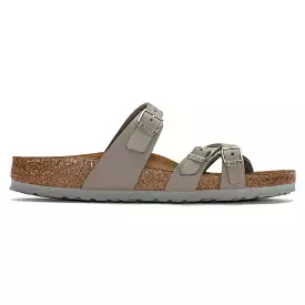 Birkenstock Franca Nubuck Leather Dove Grey Soft Footbed Sandals