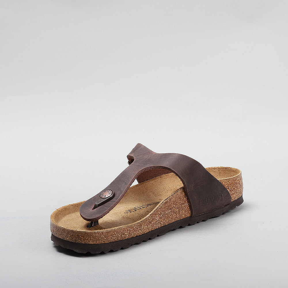 BIRKENSTOCK GIZEH 743831 OIL HABANA LEATHER