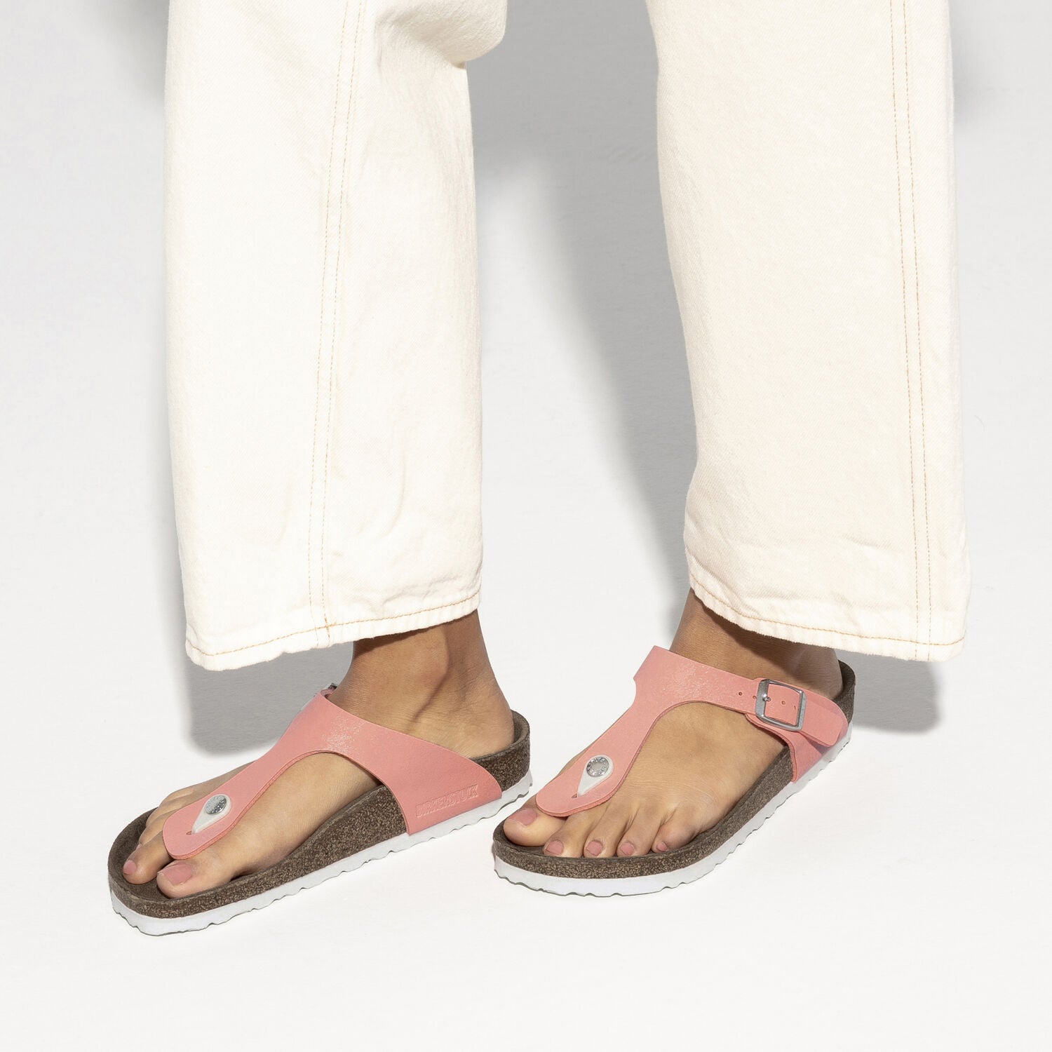 Birkenstock Gizeh Birko-Flor Brushed Flamingo Vegan Sandals