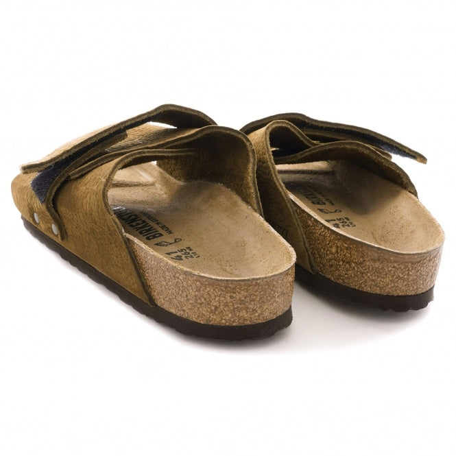 Birkenstock Kyoto Nubuck Leather Desert Buck Tea Sandals