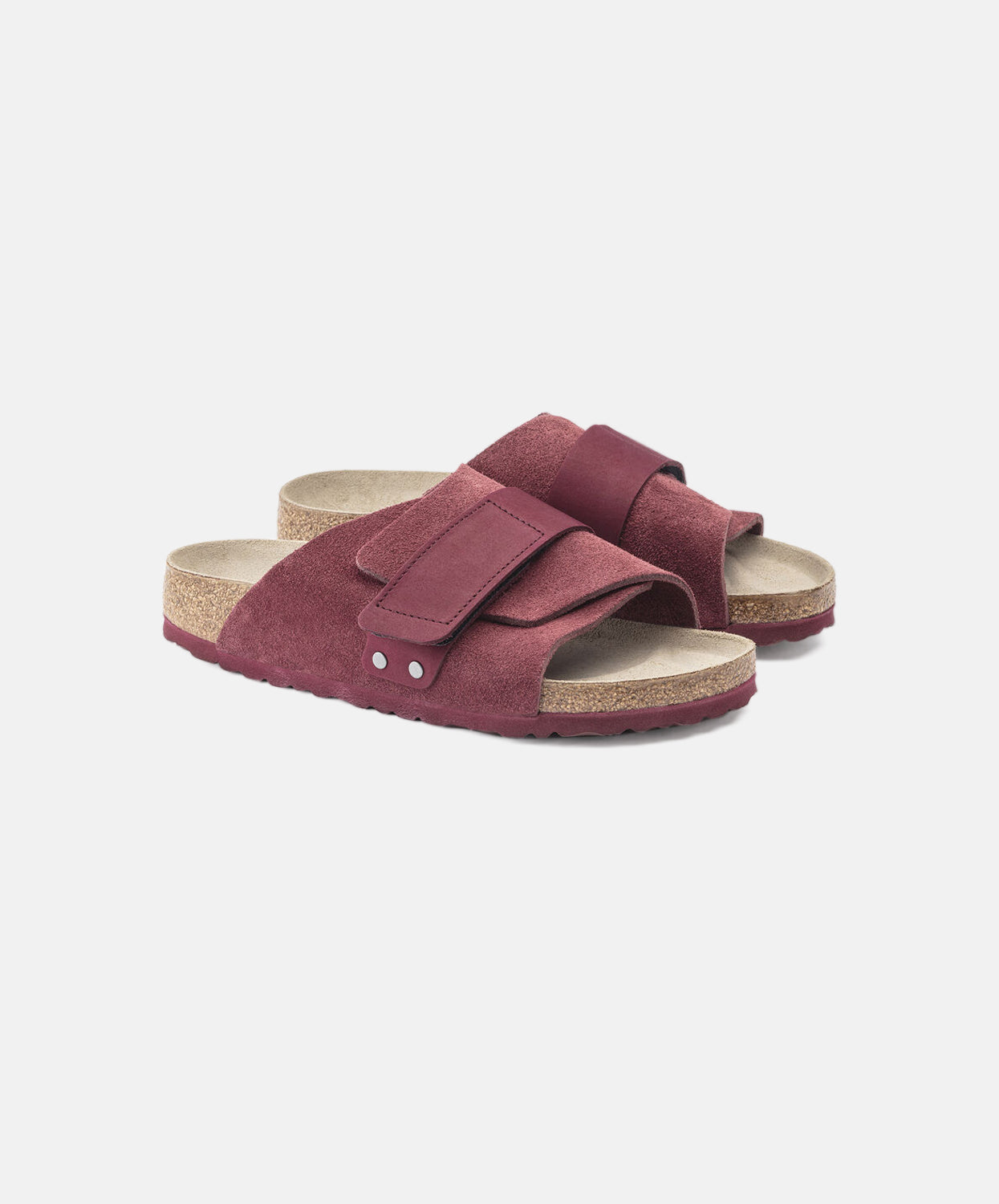 Birkenstock Kyoto Suede/Nubuck Leather Maroon Sandals