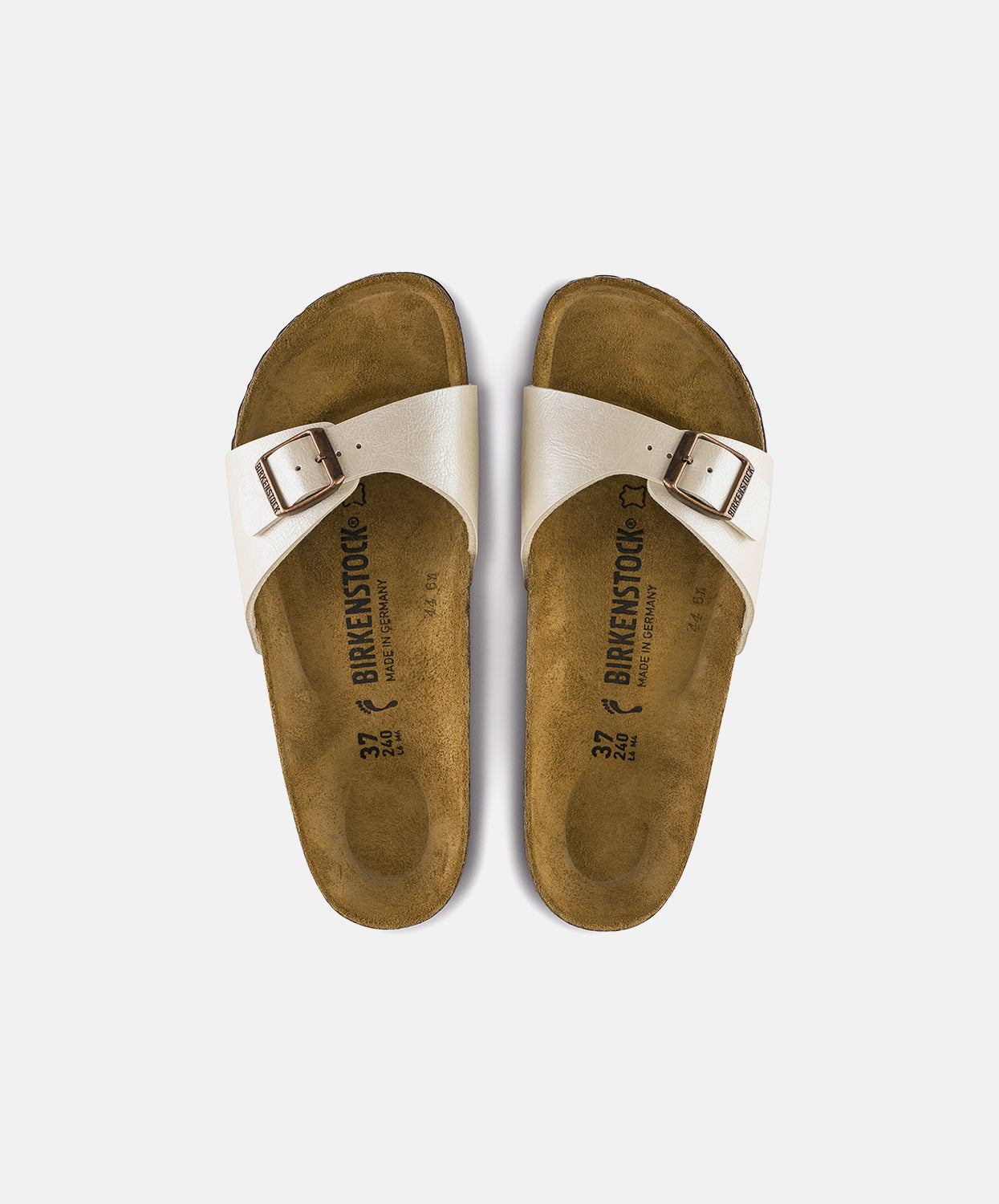 Birkenstock Madrid Birko-Flor Graceful Pearl White Sandals