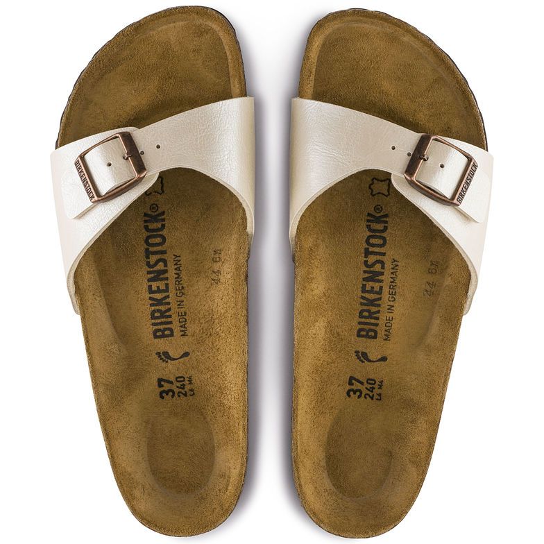 Birkenstock Madrid Birko-Flor Graceful Pearl White Sandals