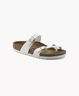 Birkenstock Mayari Birko-Flor White Patent Sandals